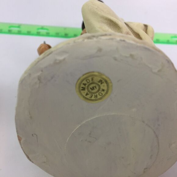 (J5) CHRISTMAS PAPIER MACHE COMPOSITION NATIVITY FIGURES 3 PC KOREA - Picture 7 of 8